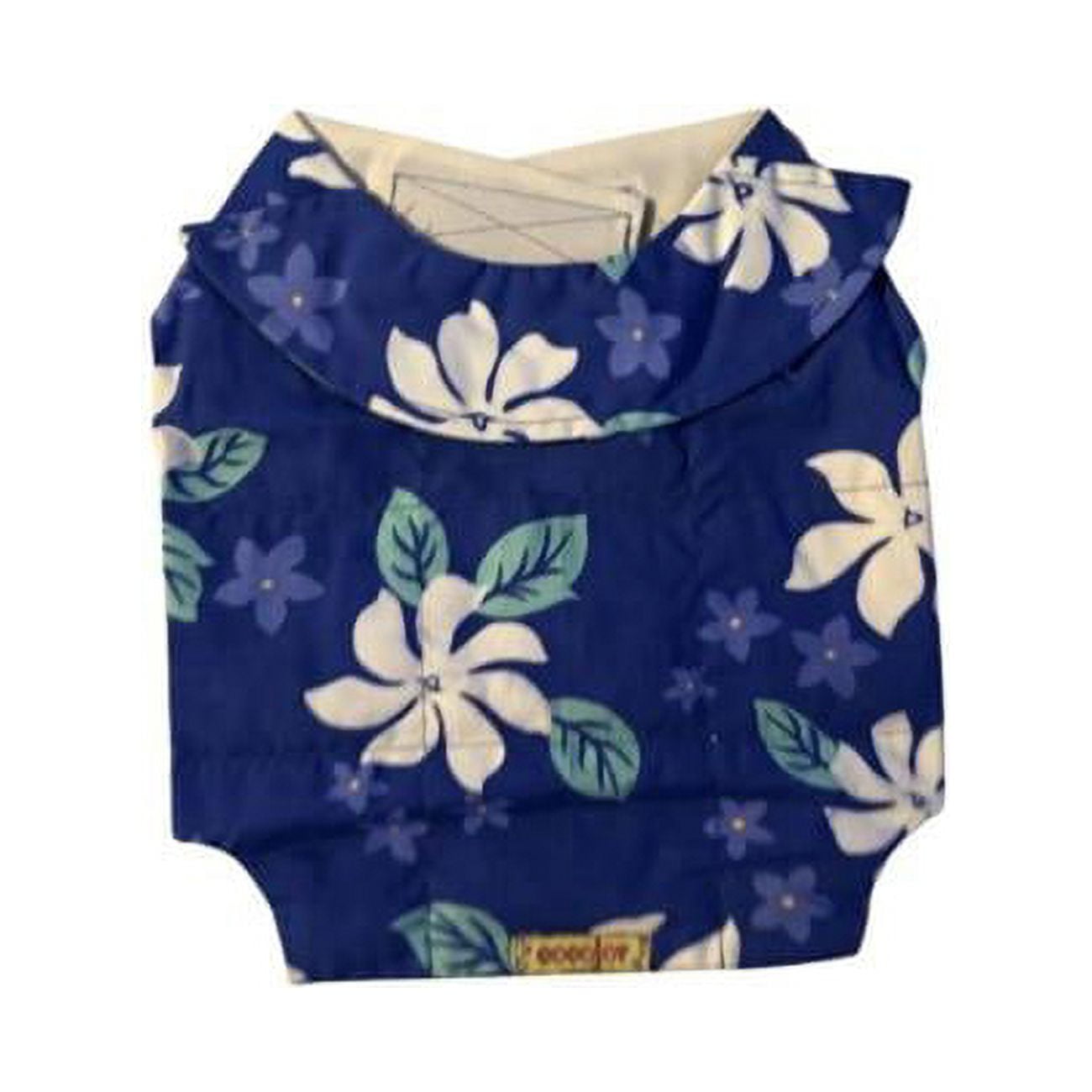 Picture of Cocojor BLU92A338 Hawaii 5-0 Cooling Vest for Dog&#44; Blue & White Flower - Extra Small