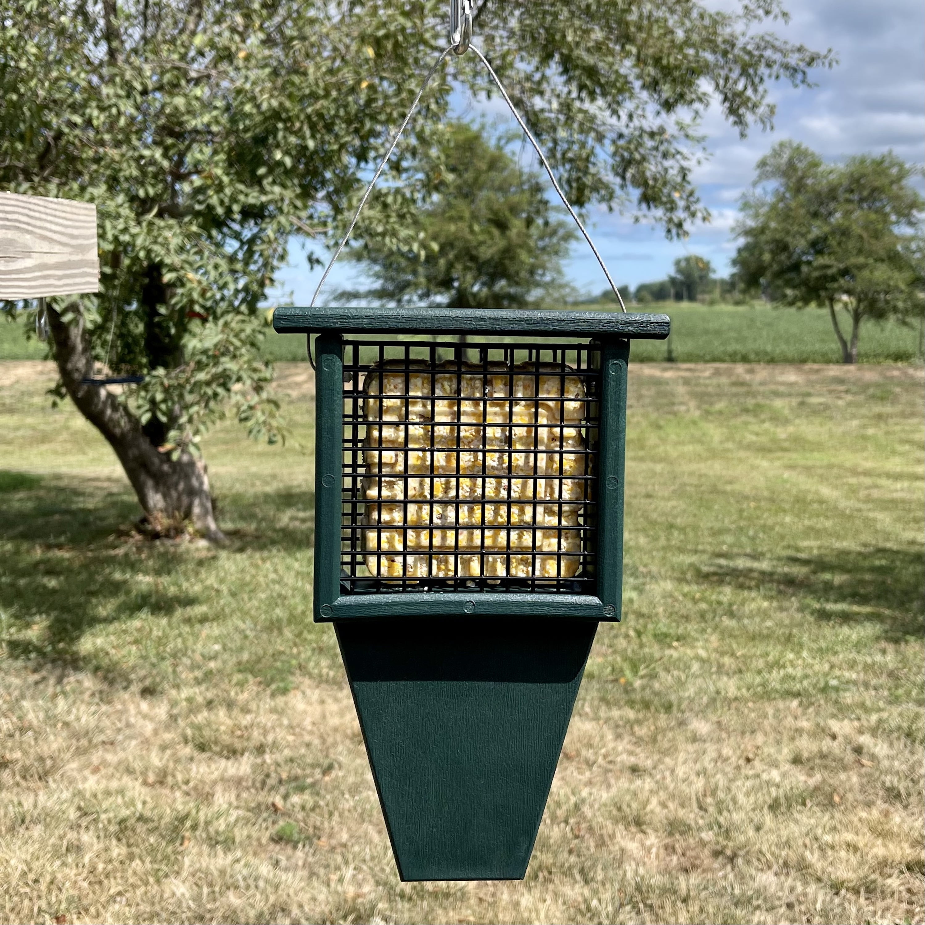 Picture of YF 1650642 Recycled with Tail Prop Suet Feeder  Green