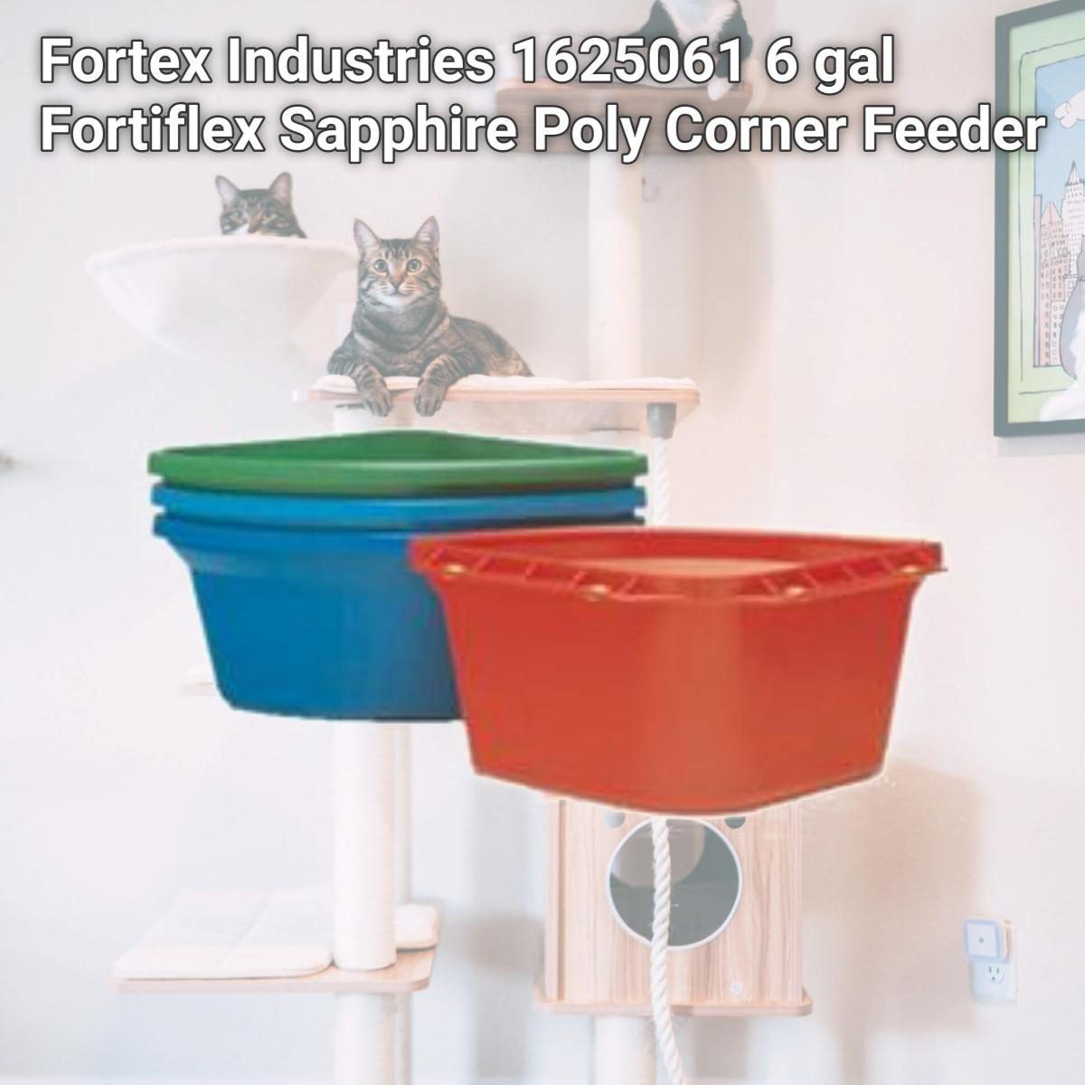 Picture of Fortex Industries 1625061 6 gal Fortiflex Sapphire Poly Corner Feeder