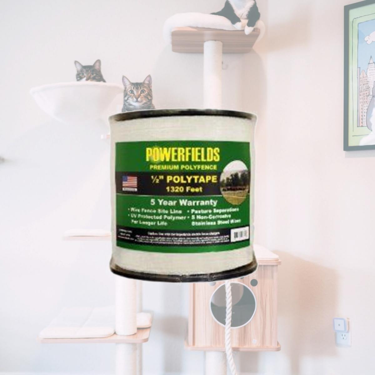 Picture of Powerfields 1381997 0.5 in. x 1320 ft. Powerfields White Polytape