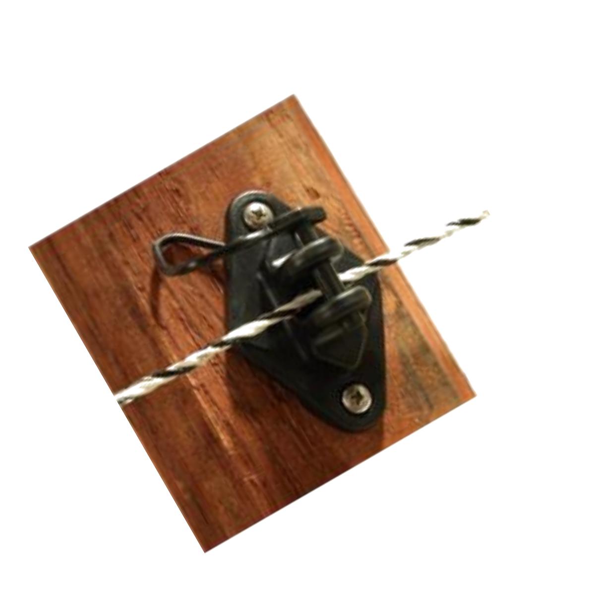 Picture of YF 1382016 Pin-Lock Wood Post Insulator  Black - 25 Per Bag