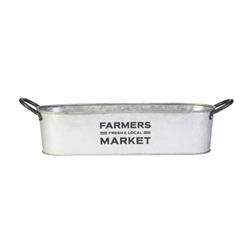 Products 83265 16 in. Farmers Market Oval Planter - Galvanized