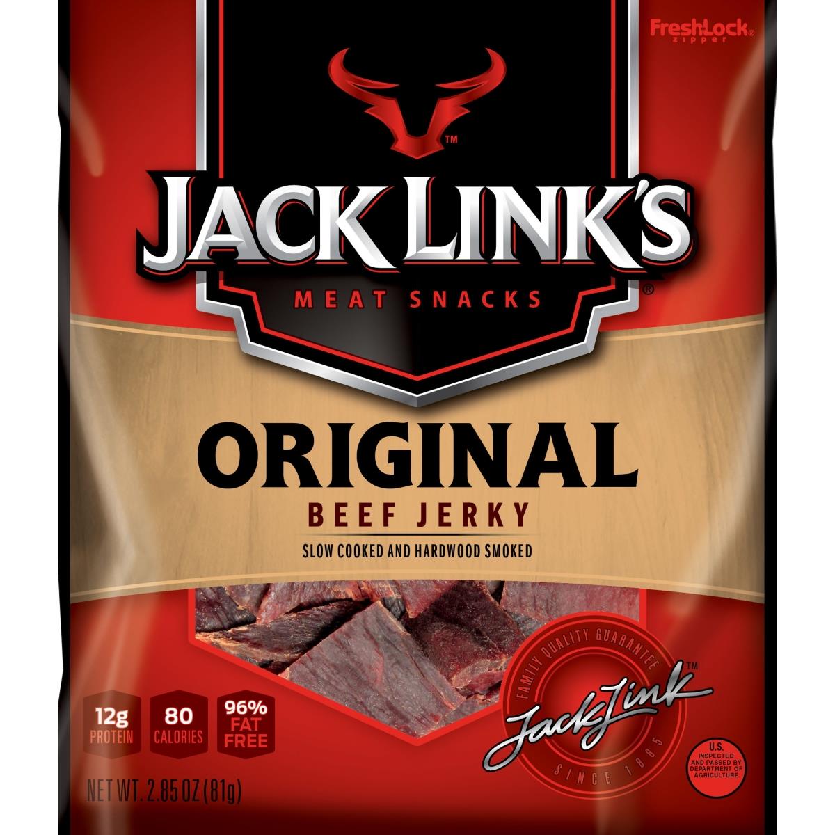 Picture of Jack Links Snack Foods 10000007611 2.85 oz Original Jerky - Pack of 8
