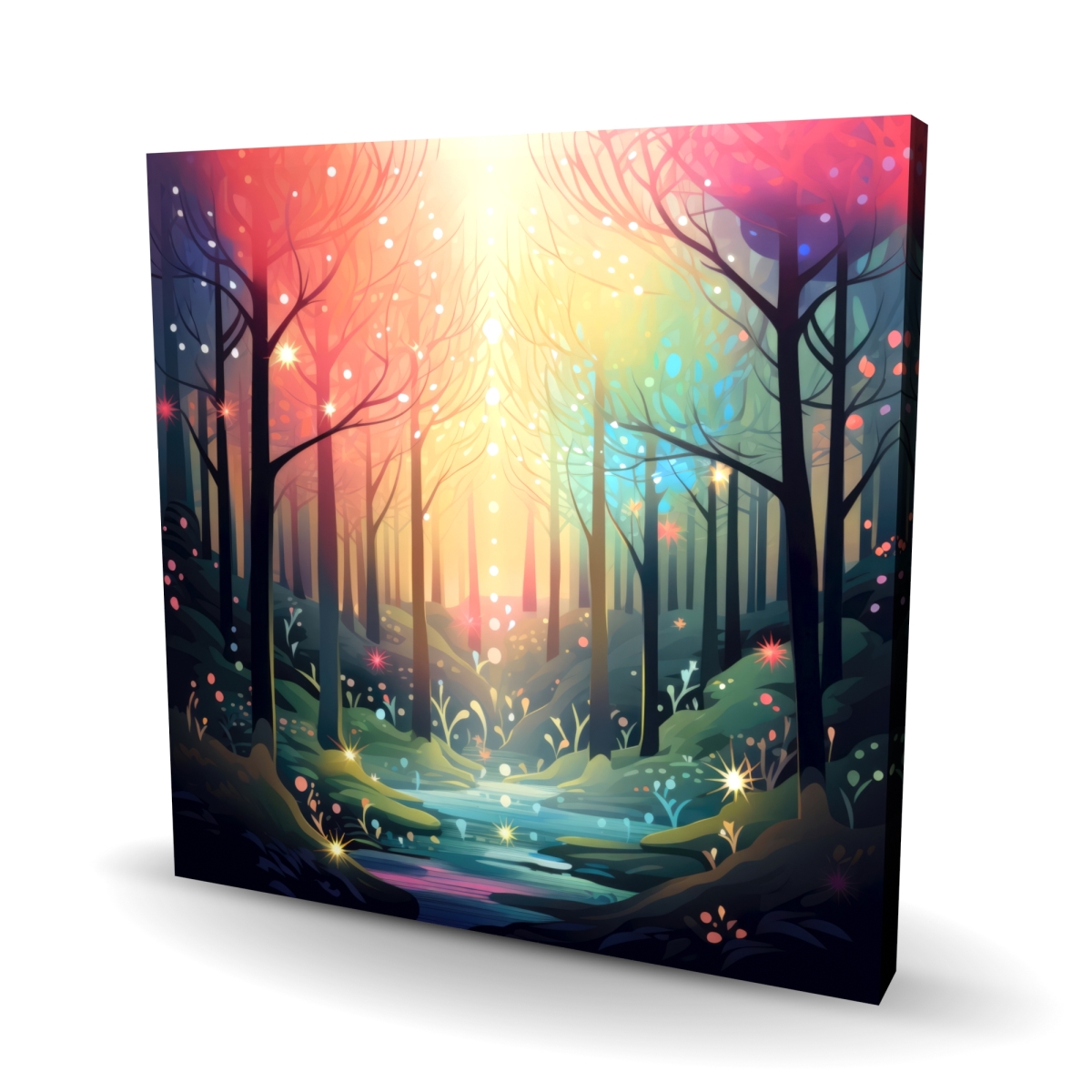 C1RC2424SAM8SR 24 x 24 in. Magical Forest - Turquoise Canvas Wall Art for Home Decor