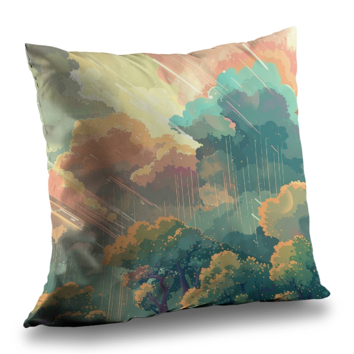 Concius Sales C1PT2020VBRP47 20 x 20 in. Crystal Winds Poly Twill Throw Pillow - Stylish Home Decor - Insert Included