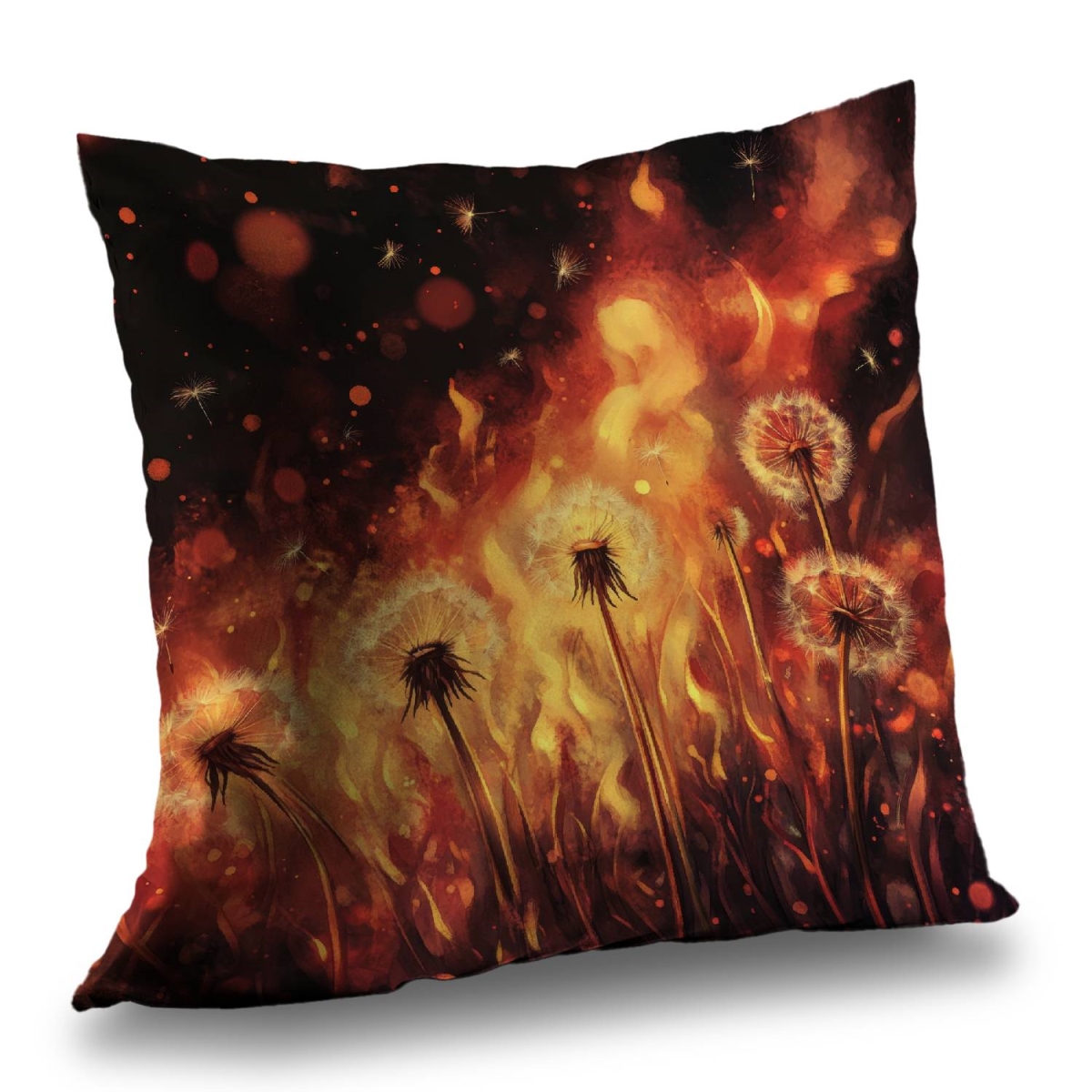 Concius Sales C1PT2020YD0Q62 20 x 20 in. Dandy Fire Poly Twill Throw Pillow - Stylish Home Decor - Insert Included