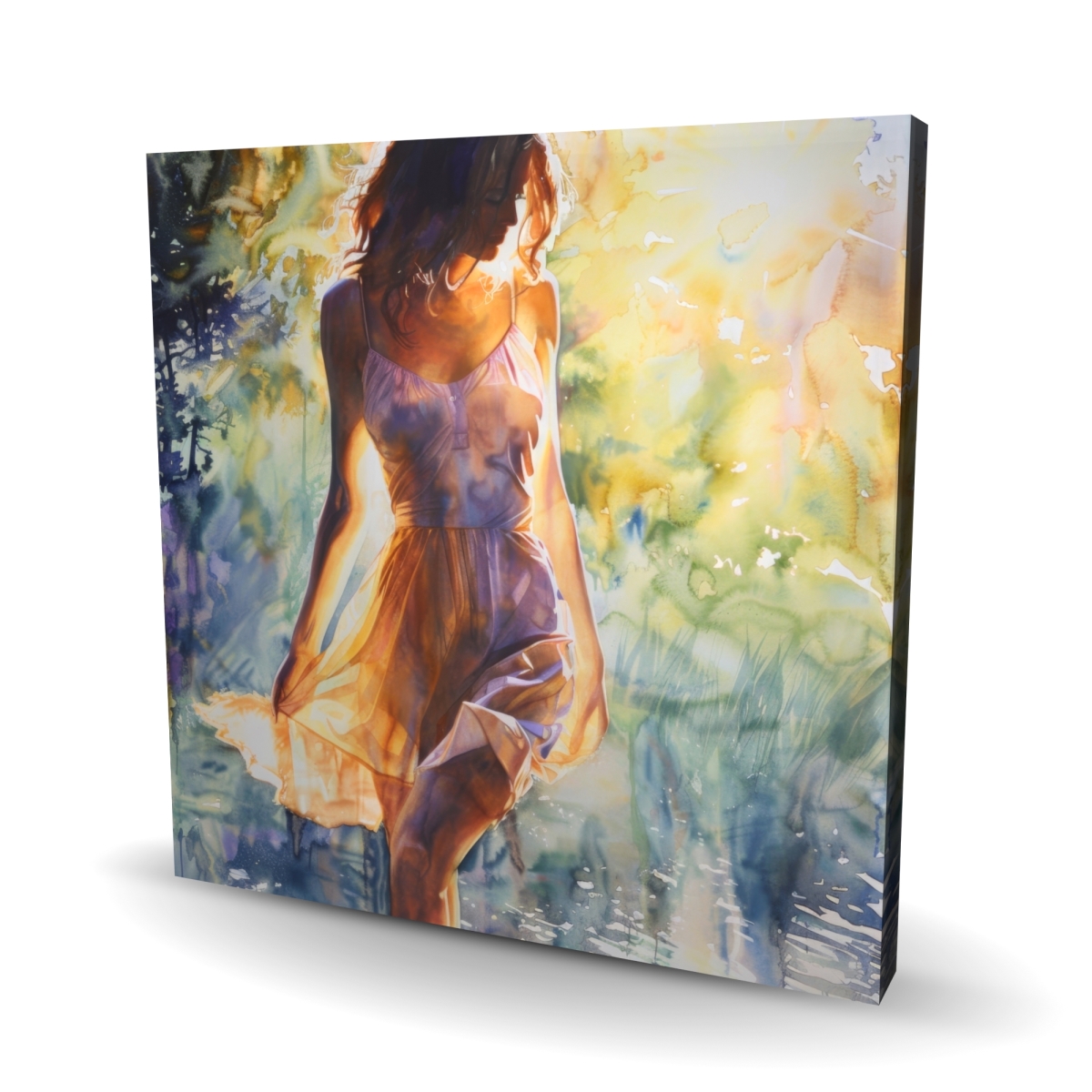 C1RC2424VDQPN7 24 x 24 in. Out of the Water - White Canvas Wall Art for Home Decor