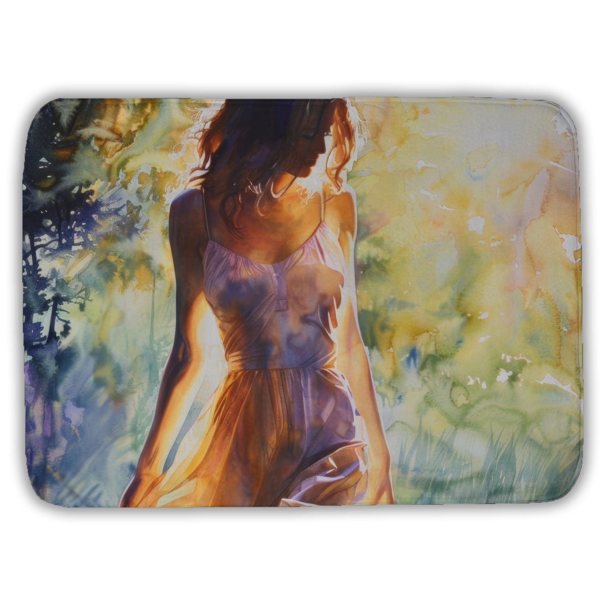 C1BM1724A7ELY5 17 x 24 in. Out of the Water - Orange Bath Mat for Home Decor