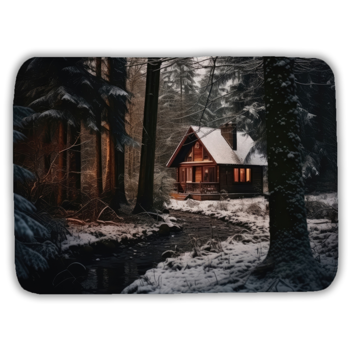 C1BM1724H9XK9C 17 x 24 in. By the River White Bath Mat - Elegant