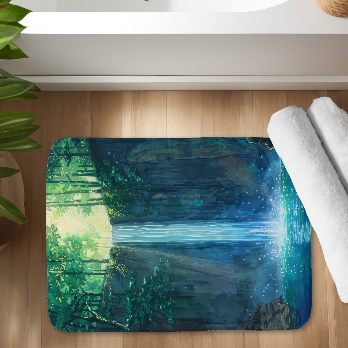 C1BM1724BR5WI3 17 x 24 in. Waterfall Gray Bath Mat - Stylish Home Decor Essential