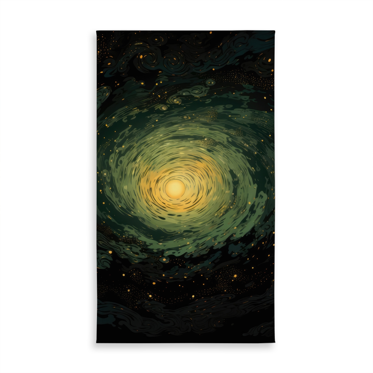 Picture of MWW C1TCLRGEXL4U4C 58 x 102 in. Swirling Gases Yellow Indoor & Outdoor Tablecloth - Home Decor