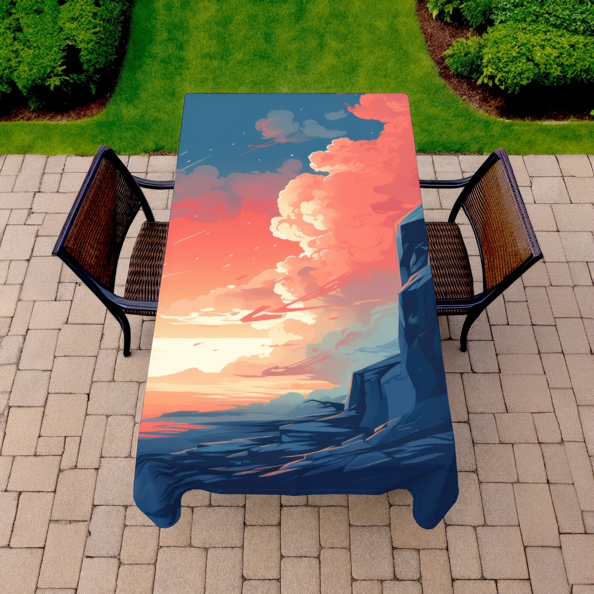 Picture of MWW C1TCLRGEMMTBEH 58 x 102 in. Inspiration Coral Indoor & Outdoor Tablecloth for Home Decor