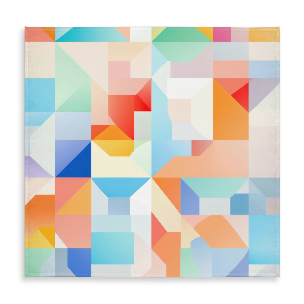 Picture of MWW C1TC5858THJJG7 58 x 58 in. Geometric Cadence Blue Tablecloth - Indoor & Outdoor Decor