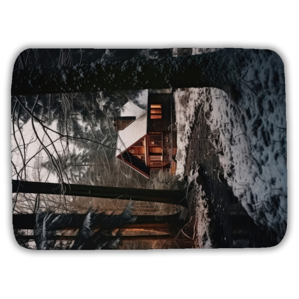 C1BM1724F95OD1 17 x 24 in. By the River White Bath Mat - Elegant