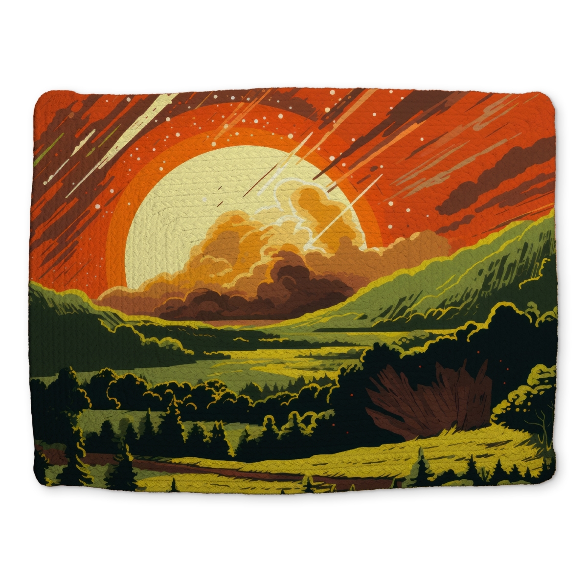 Picture of MWW CBPM1418TYVV6J 14 x 18 in. Last Days Yellow Braided Polyester Placemat - Home Decor