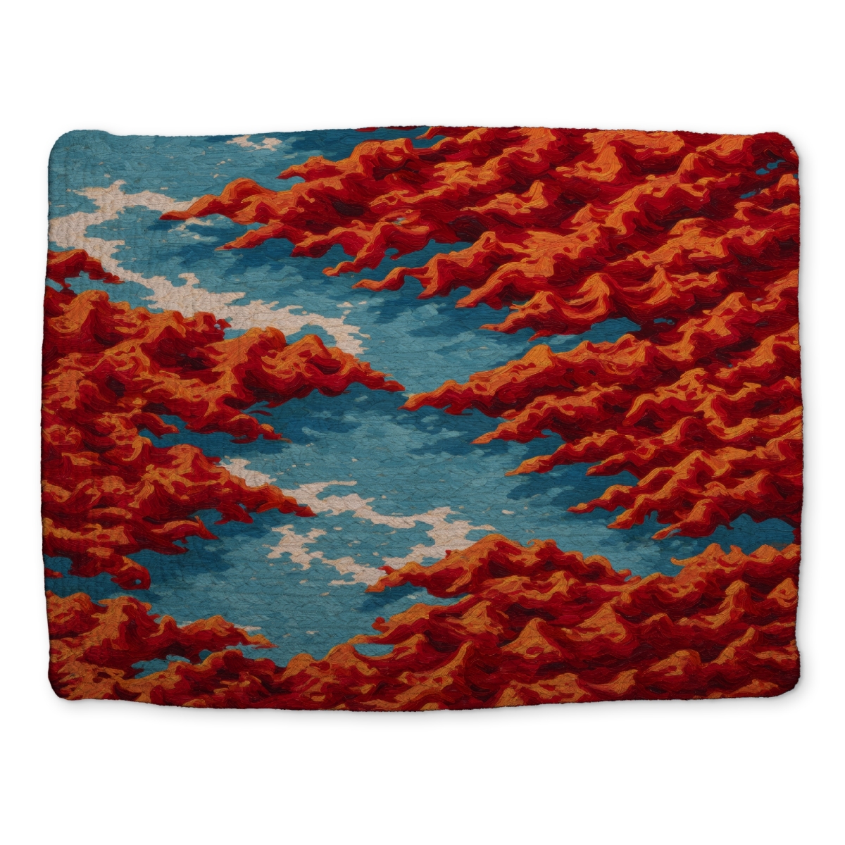 Picture of MWW CBPM1418VL107X 14 x 18 in. Red Mounds - Orange Braided Polyester Placemat for Home Decor