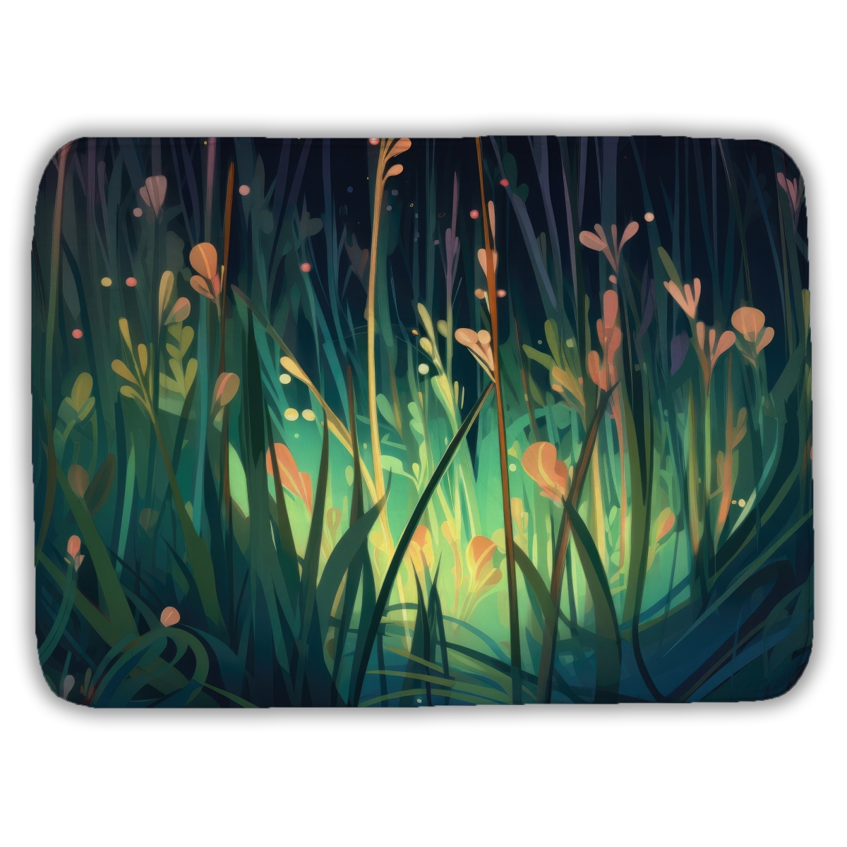 C1BM172408Q3C3 17 x 24 in. Between Twigs Black Bath Mat - Stylish