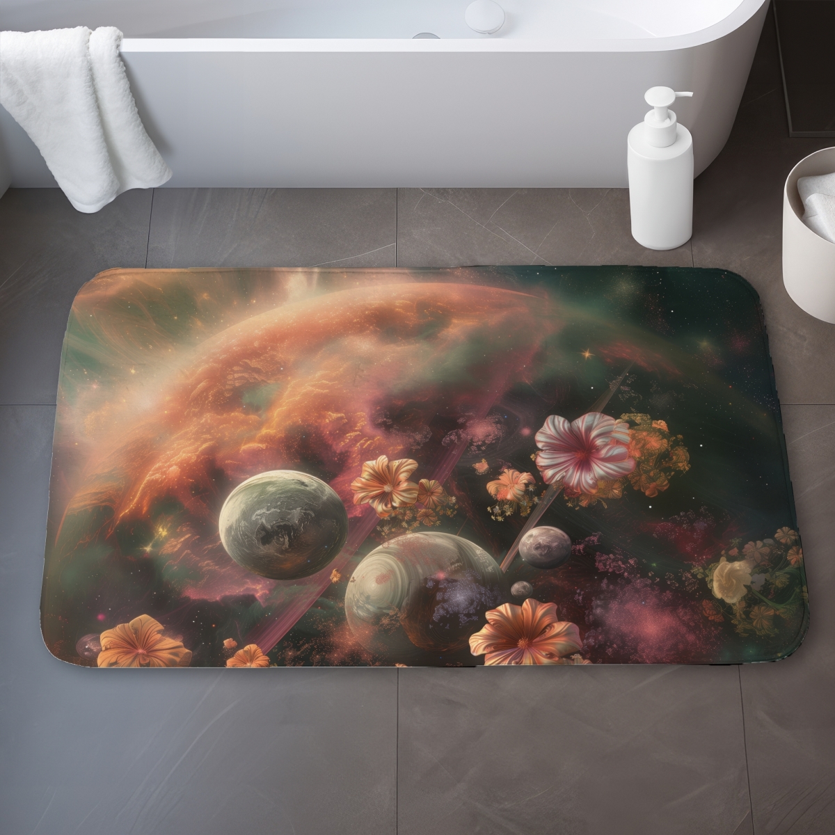 C1BM2134JTKHMF 21 x 34 in. Capturing Light Coral Bath Mat - Stylish Home Decor Accent