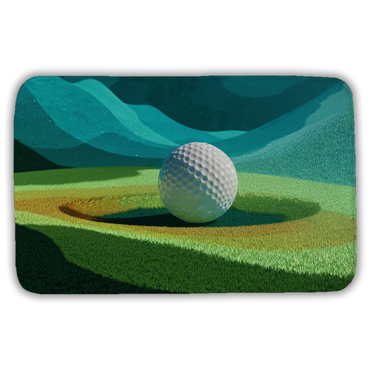 C1BM2134N7VV4J 21 x 34 in. Landing Object Turquoise Bath Mat for Home Decor - Stylish Comfort
