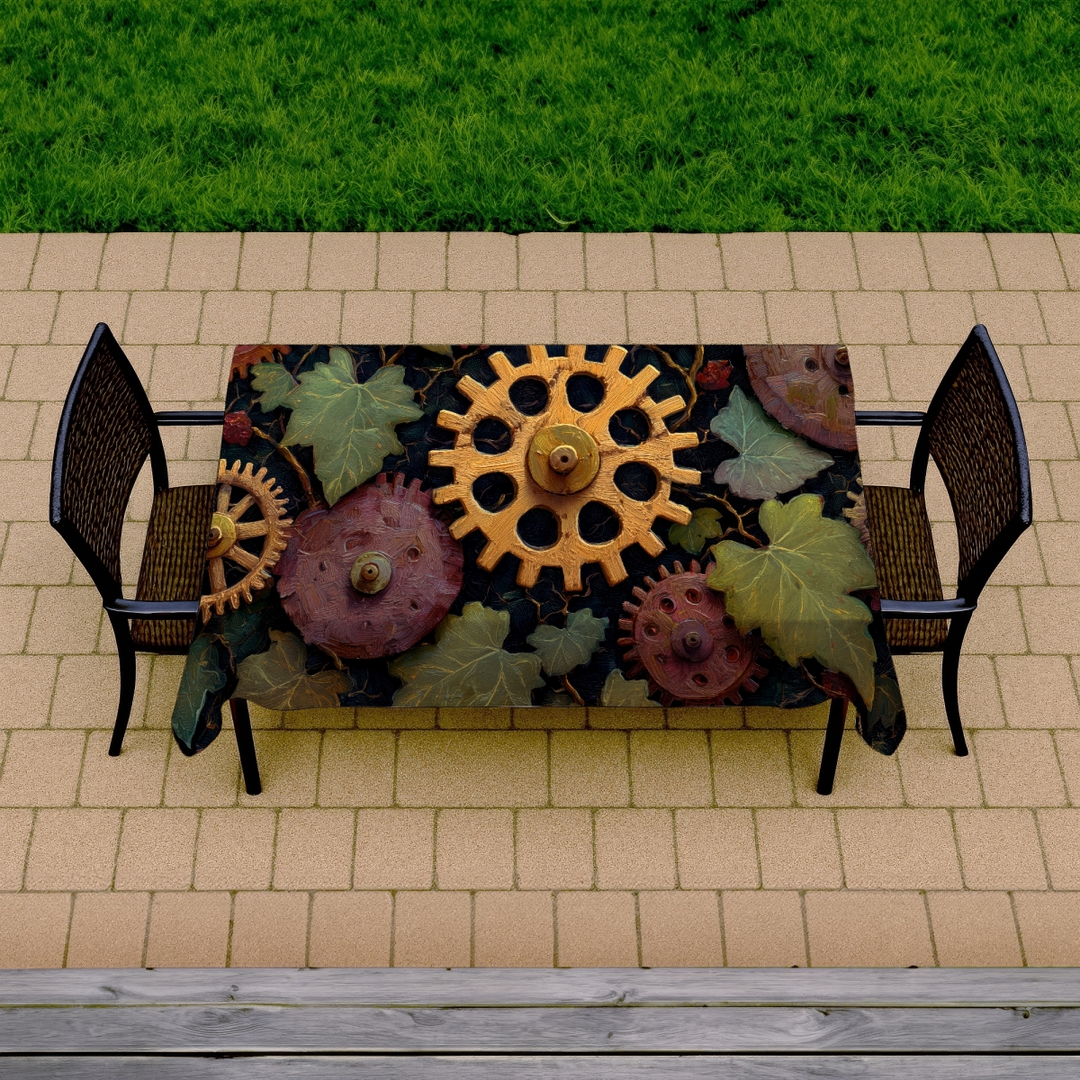 Picture of MWW C1TCLRGEXC20UT 58 x 102 in. Nature Punk Green Indoor & Outdoor Tablecloth for Home Decor