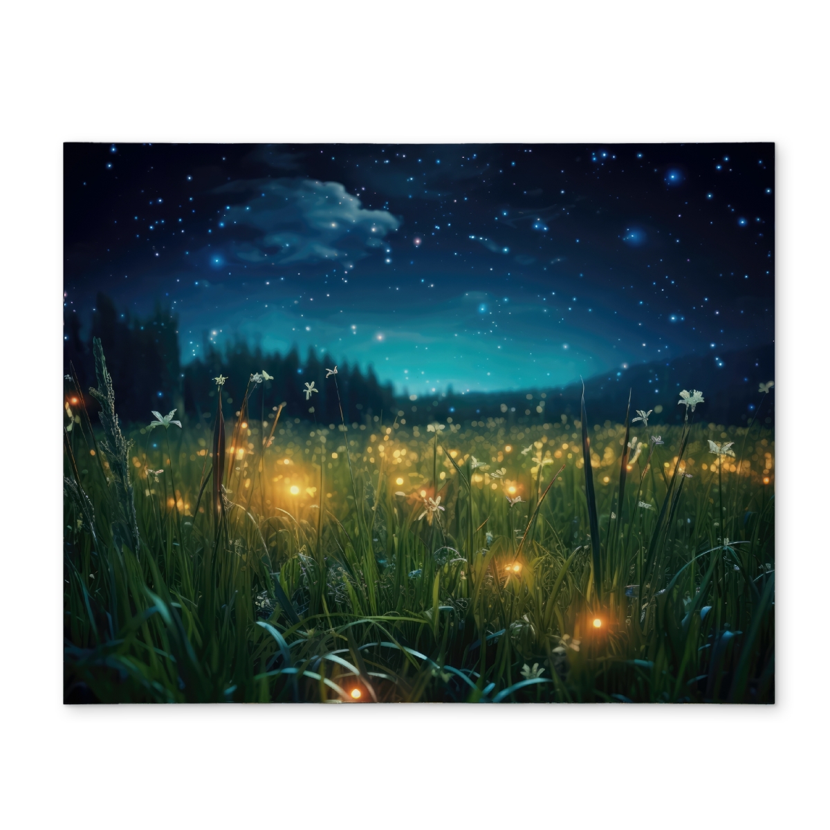 Picture of MWW CPPM1418T7SS20 14 x 18 in. Fireflies at Night - Blue Polyester Placemat for Home Decor
