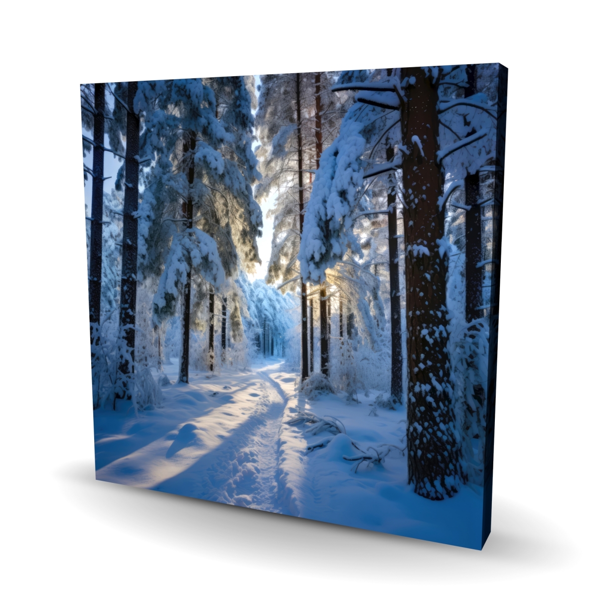 C1RC2424ZWN7Q9 24 x 24 in. Snowy Path - White Canvas Wall Art for Home Decor