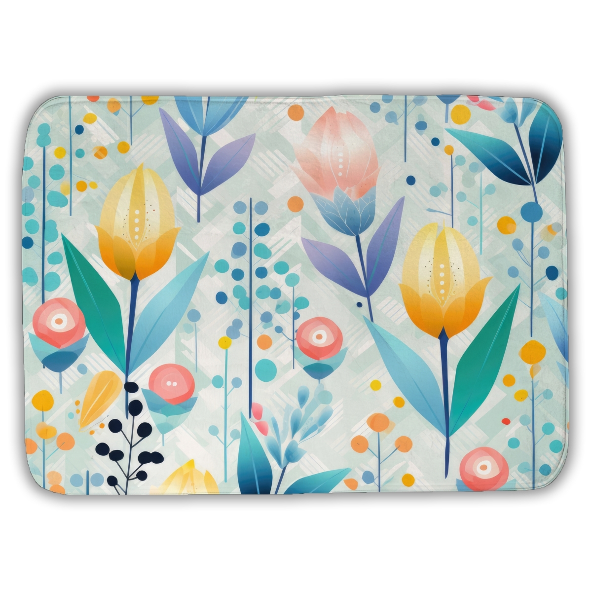 C1BM1724961KAY 17 x 24 in. Calming Scents Turquoise Bath Mat - Home Decor Essential