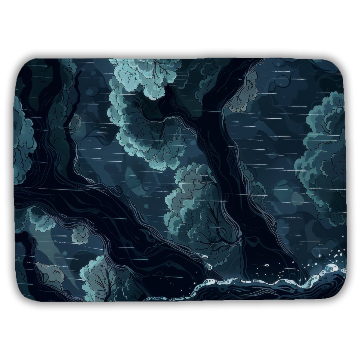 C1BM1724BATWTA 17 x 24 in. Canopy Blue Bath Mat - Stylish Home Decor Essential