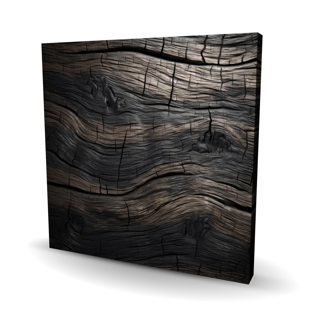 C1RC242433NNJX 24 x 24 in. Dark Wood Black & White Canvas Wall Art for Home Decor - Elegant Design