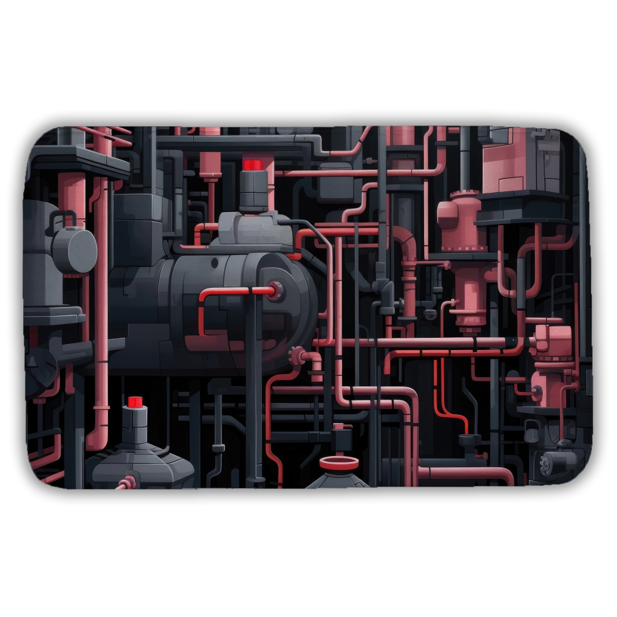 C1BM21349OG8HE 21 x 34 in. Dark Pipes Black Bath Mat - Elegant Home Decor Essential