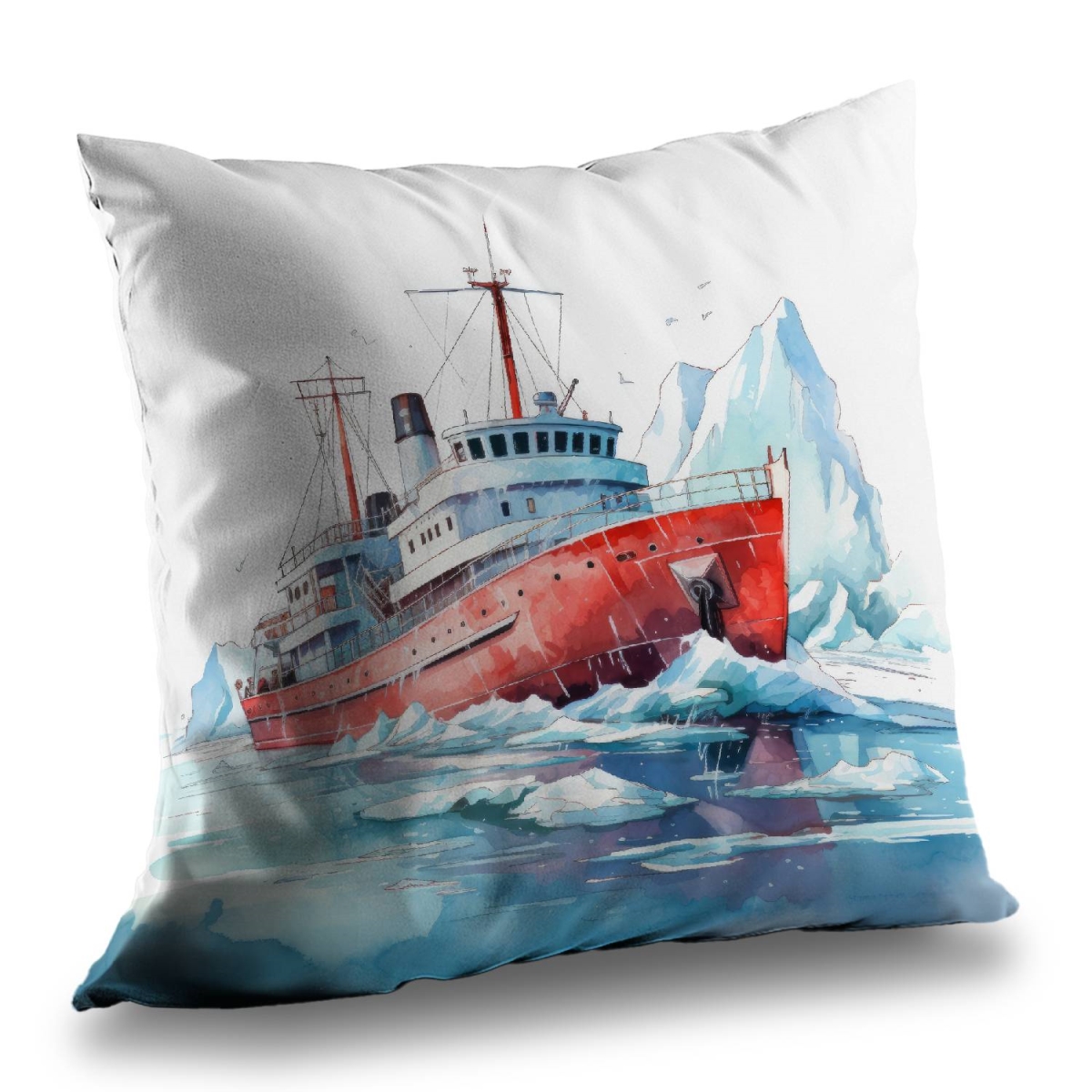 Concius Sales C1PT18185WT1ET 18 x 18 in. Breaking the Ice Poly Twill Throw Pillow - Home Decor Accent - Insert Included