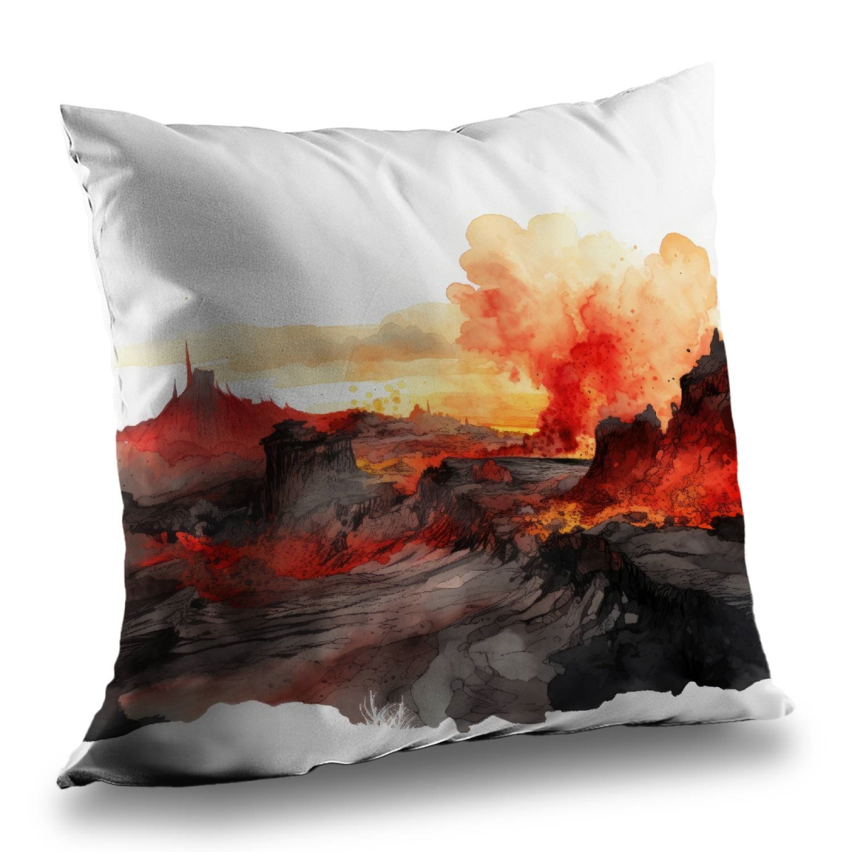 Concius Sales C1PT1818UV1Q4Q 18 x 18 in. Minimalist Flow Poly Twill Throw Pillow for Home Decor - Insert Included