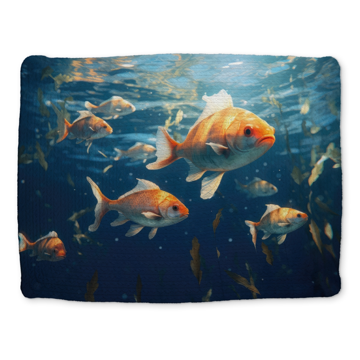 Picture of MWW CBPM141829WGK0 14 x 18 in. Free Flow Blue Braided Polyester Placemat for Home Decor