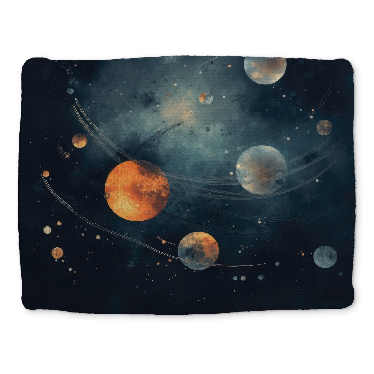 Picture of MWW CBPM141887EX1G 14 x 18 in. Deep Exploration Orange Braided Polyester Placemat - Home Decor