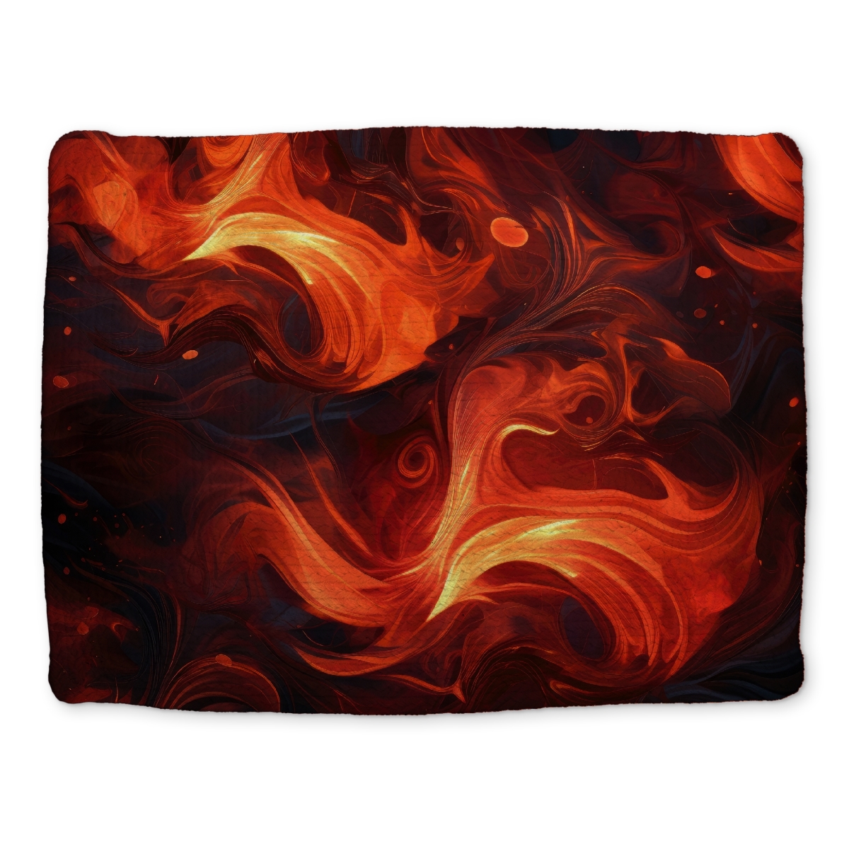 Picture of MWW CBPM141891DA3Z 14 x 18 in. Fires of Heck - Red Braided Polyester Placemat for Home Decor