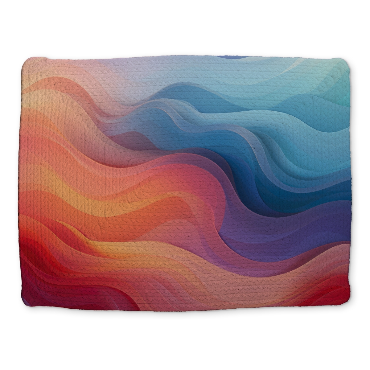 Picture of MWW CBPM1418B3G06O 14 x 18 in. Sweet Dreams Turquoise Braided Polyester Placemat - Home Decor