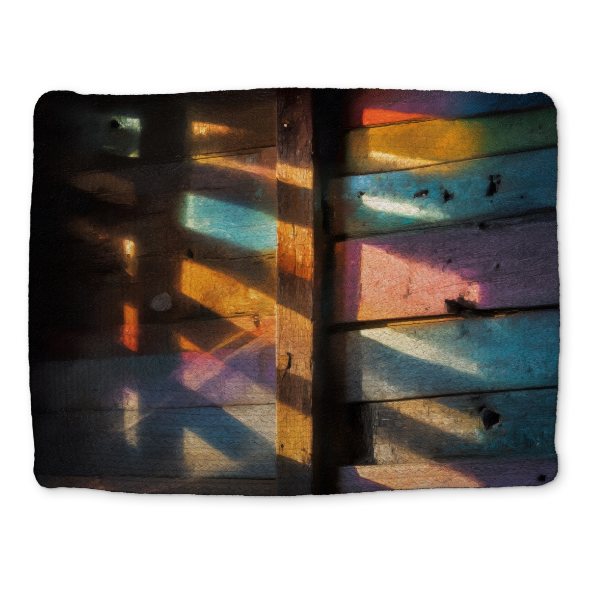 Picture of MWW CBPM1418GDUXZ0 14 x 18 in. Casting Rainbows - Blue Braided Polyester Placemat for Home Decor