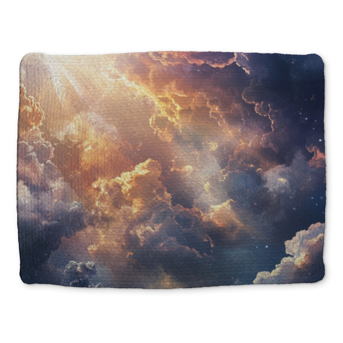 Picture of MWW CBPM1418TQXTUH 14 x 18 in. Piercing Light - Blue Braided Polyester Placemat for Home Decor