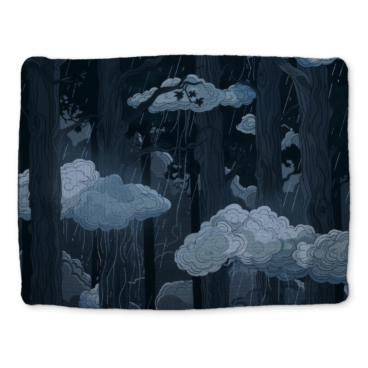 Picture of MWW CBPM1418ZYKEH3 14 x 18 in. Sneaky Clouds - Black Braided Polyester Placemat for Home Decor