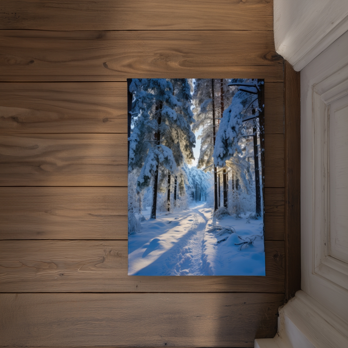 CODM17242IGN78 17 x 24 in. Snowy Path White Indoor & Outdoor Door Mat - Home Decor