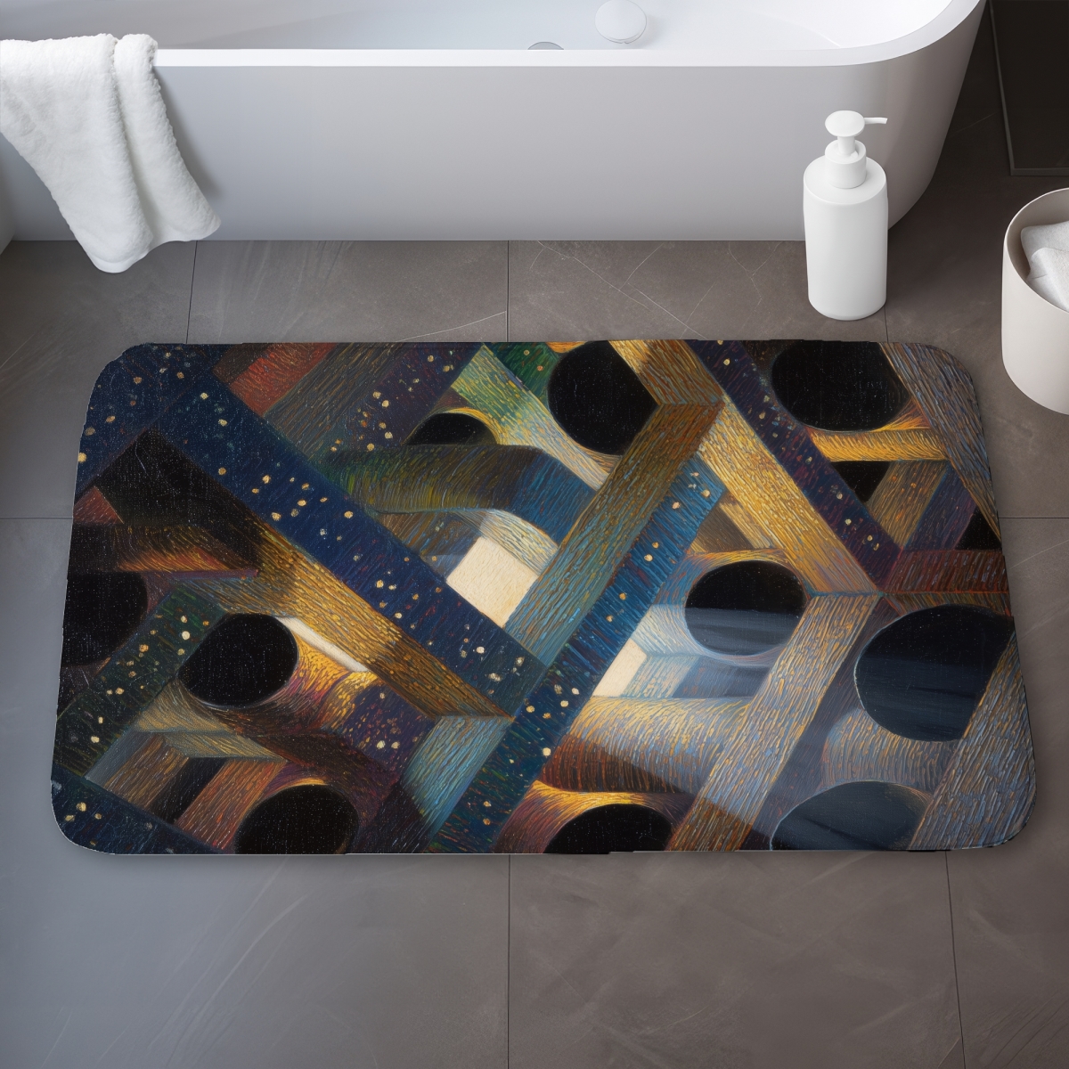 C1BM21343QY4LI 21 x 34 in. Pipe Dream White Bath Mat - Elegant Home Decor Accent