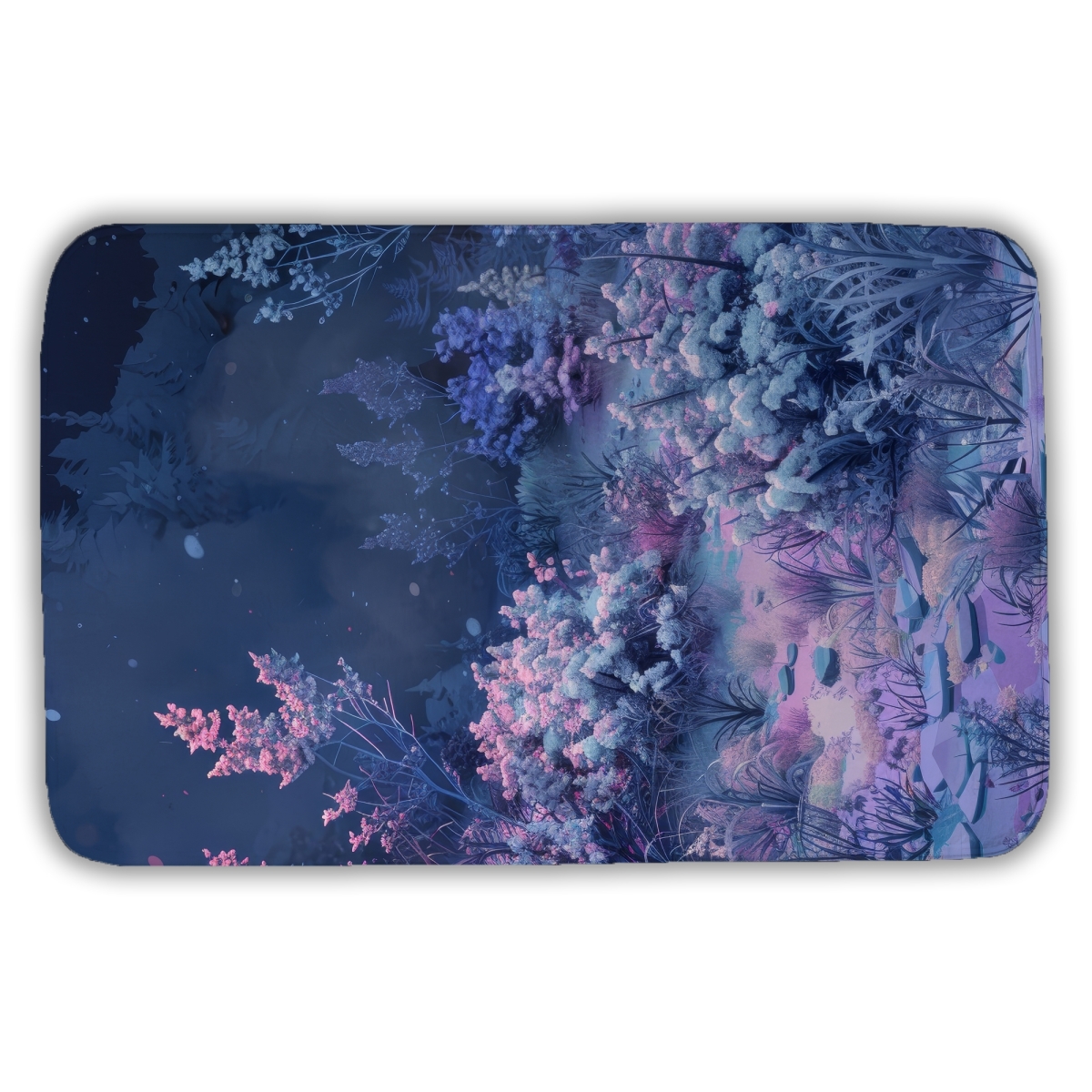 C1BM2134VK6031 21 x 34 in. Cold Night Blue Bath Mat - Cozy Home Decor Essential