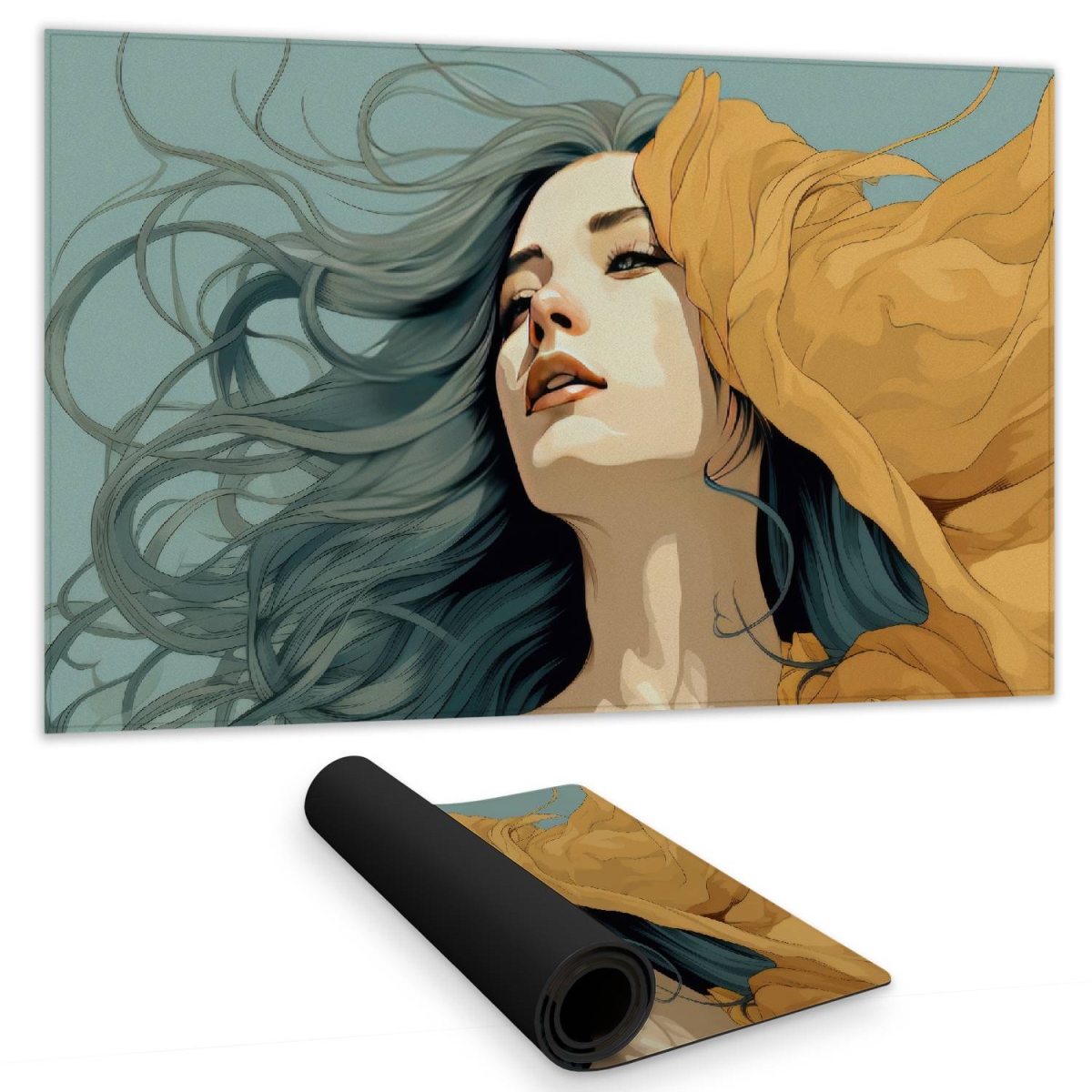 Concius Sales C1DM14249H67T9 14 x 24 in. Sensual Flow Gaming Mat - Stylish Home Decor Play Surface