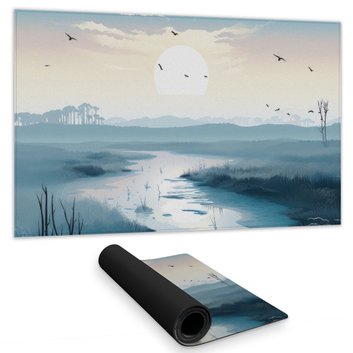 Concius Sales C1DM1424BLFDAA 14 x 24 in. The Marsh Gaming Mat - Stylish Home Decor for Gamers