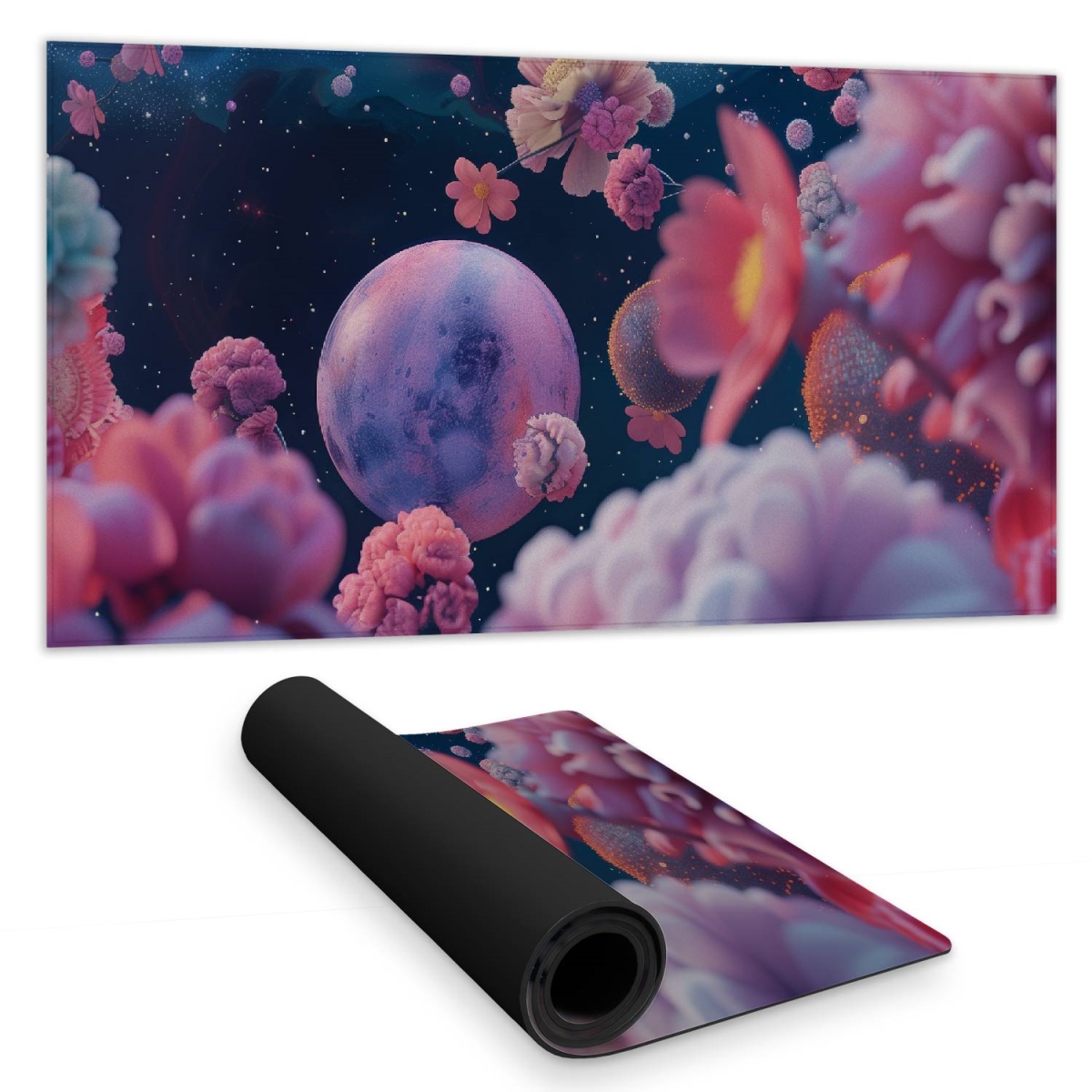C1DM1531HPTTU5 16 x 32 in. Pink Void White Desk Mat for Stylish Home Decor
