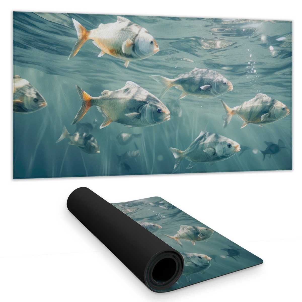 Concius Sales C1DM1531IIOGUX 16 x 32 in. Swimming Peacefully Desk Mat - Elegant Home Decor Accessory