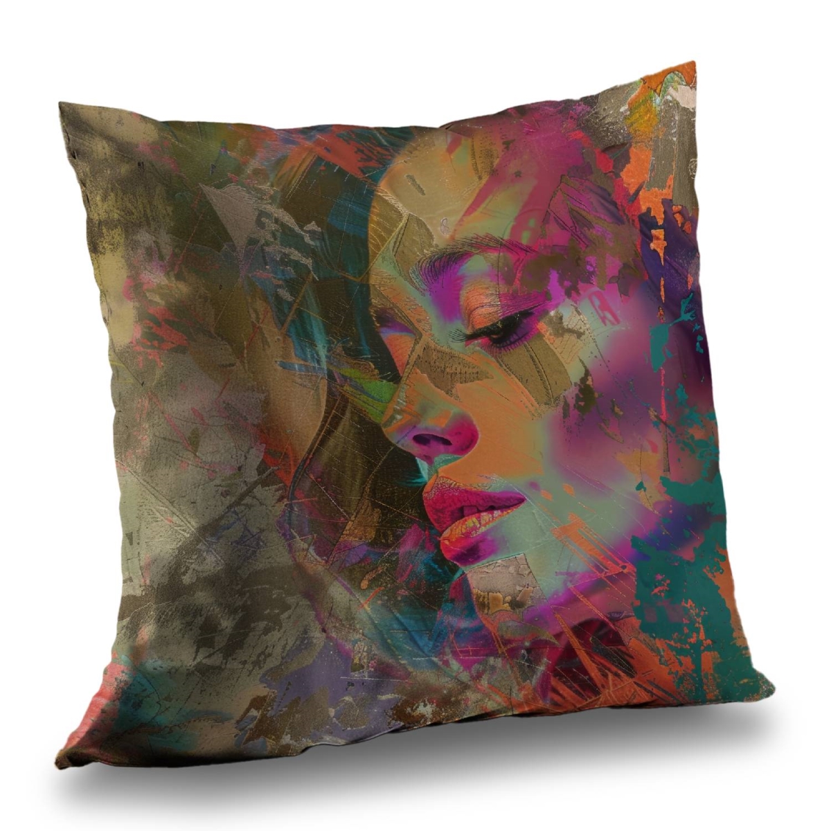Concius Sales C1PT161682B3XP 16 x 16 in. Grunge Look Poly Twill Throw Pillow - Stylish Home Decor - Insert Included