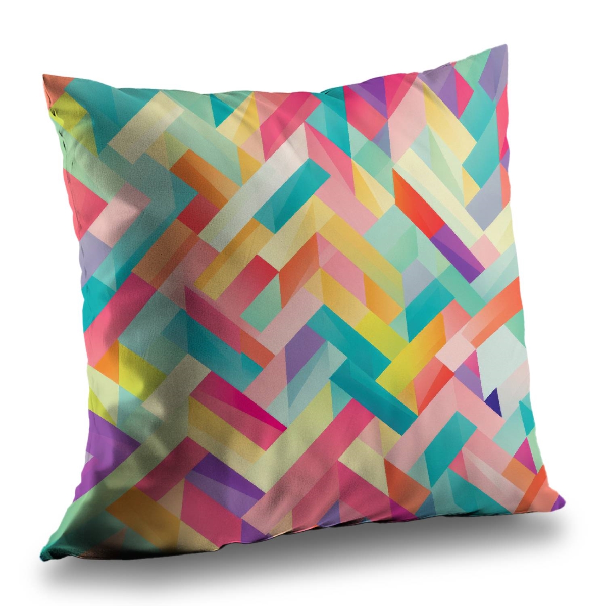 Concius Sales C1PT1616Q0EDEH 16 x 16 in. Stripe Harmony Poly Twill Throw Pillow - Stylish Home Decor - Insert Included