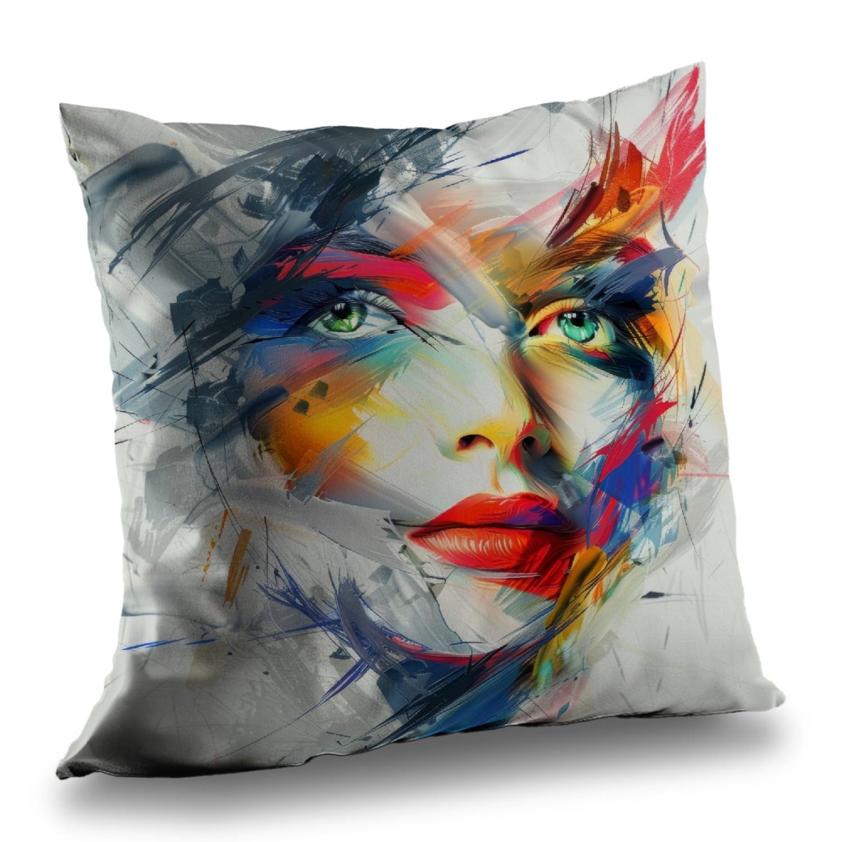 Concius Sales C1PT1616QVR7FW 16 x 16 in. Abstract Look Poly Twill Throw Pillow - Modern Home Decor - Insert Included