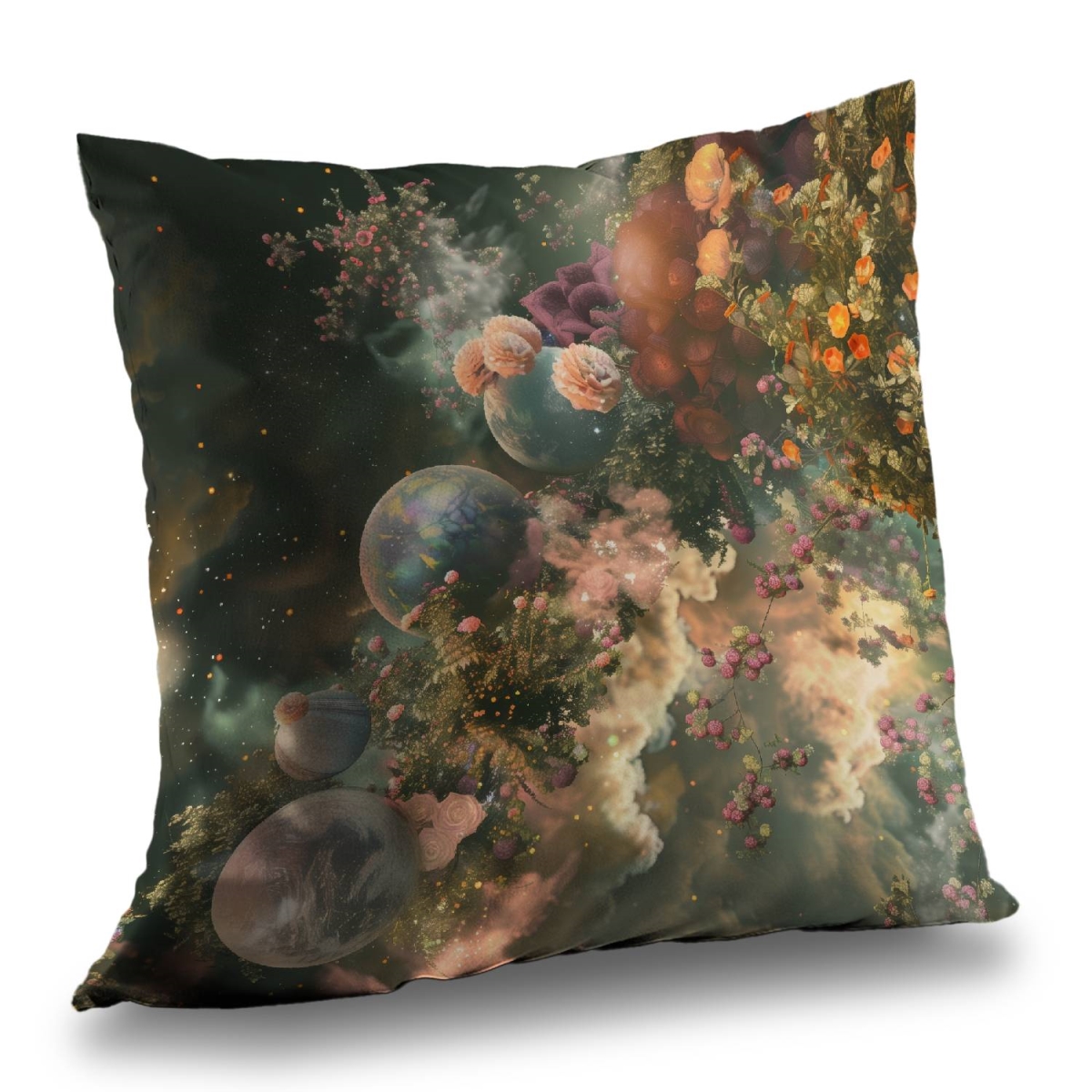 Concius Sales C1PT2020ZW68US 20 x 20 in. Bloom space Poly Twill Throw Pillow - Stylish Home Decor - Insert Included